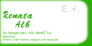 renata alb business card